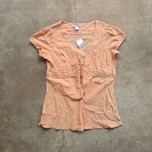 Vintage Y2K Charlotte Russe Womens Babydoll Top Size L Fairy Deadstock